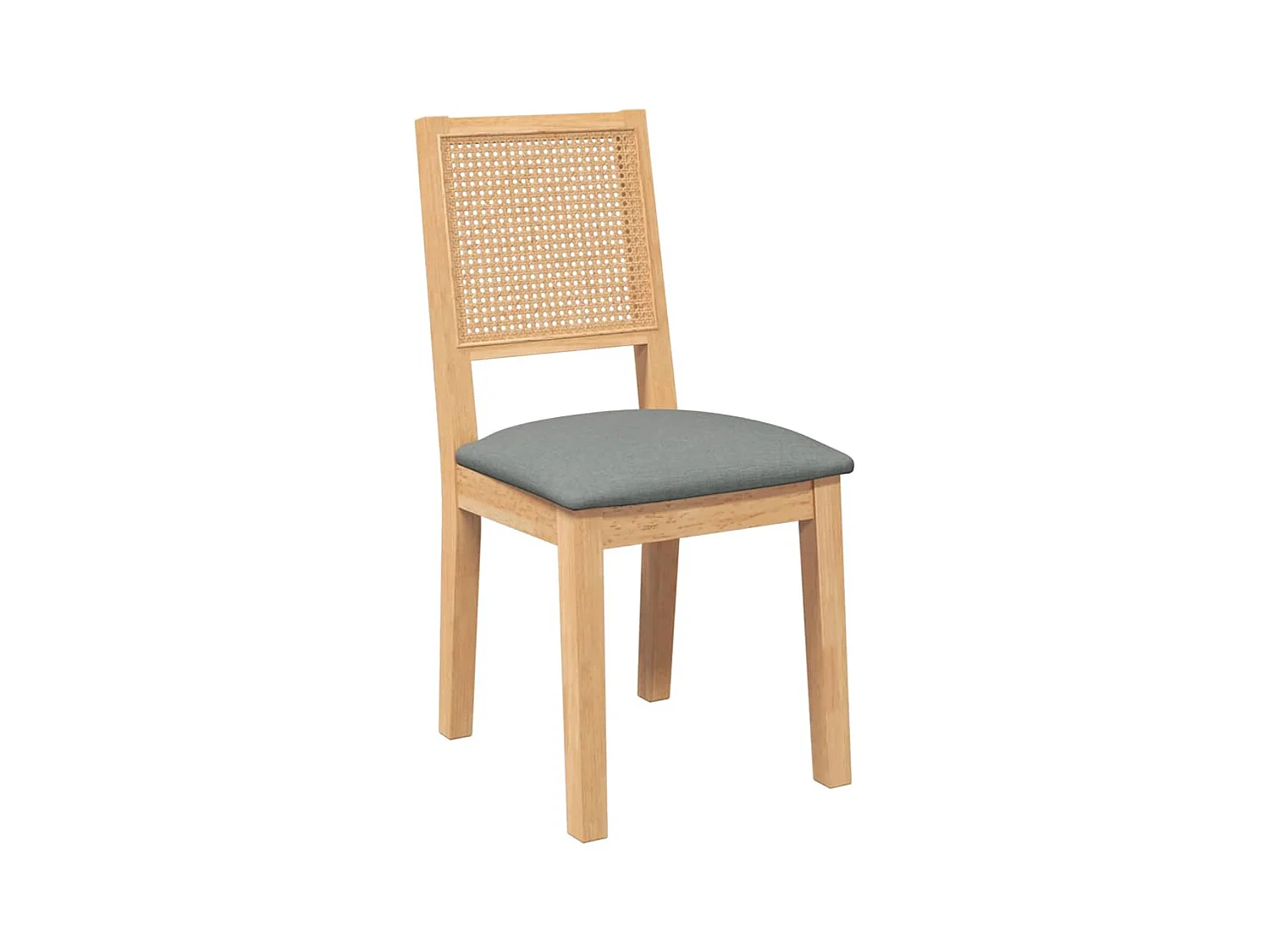 Eetkamerstoelen met kussens 2 st massief hout rubber