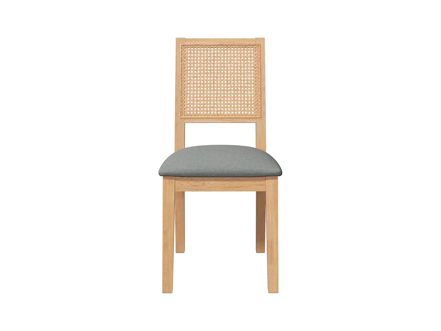 Eetkamerstoelen met kussens 2 st massief hout rubber