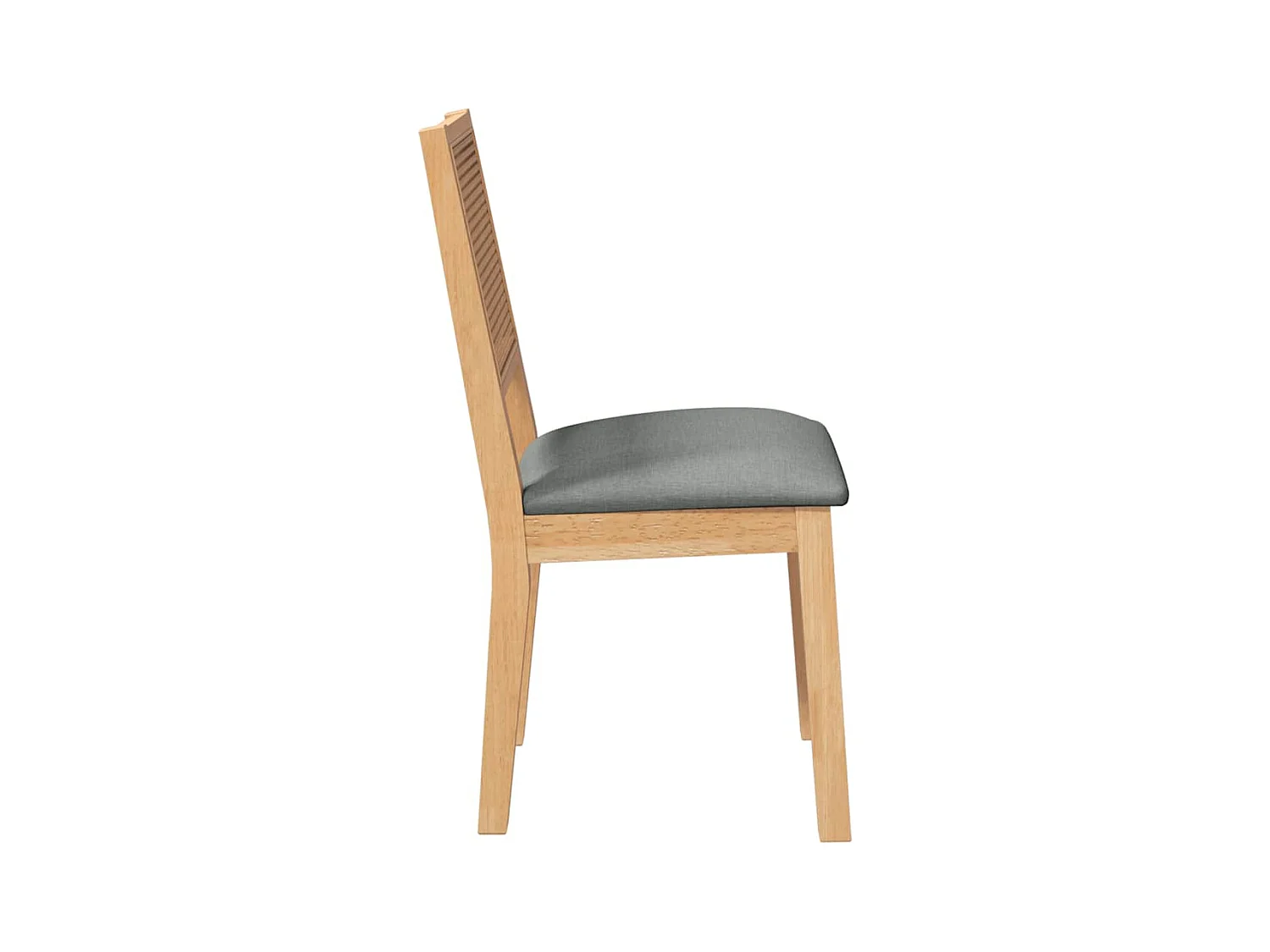 Eetkamerstoelen met kussens 2 st massief hout rubber