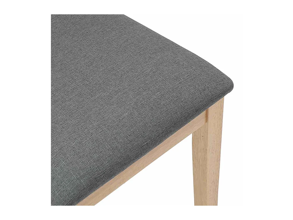 Eetkamerstoelen met kussens 2 st massief hout rubber