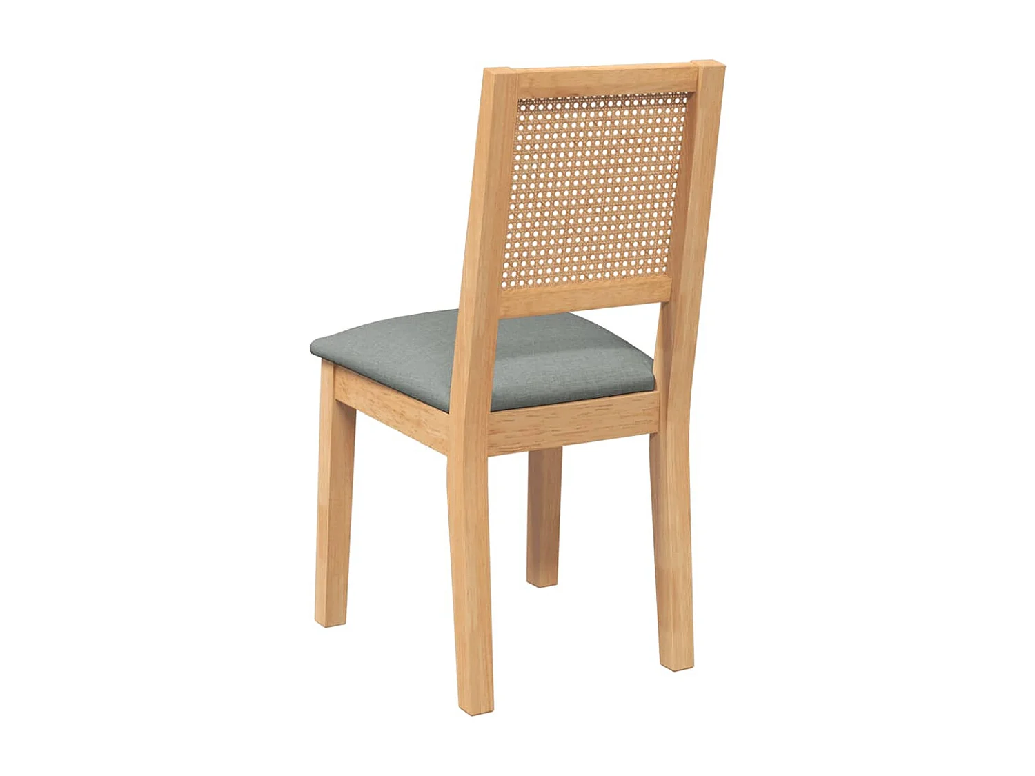 Chaises à manger coussins 2 pcs bois massif caoutchouc