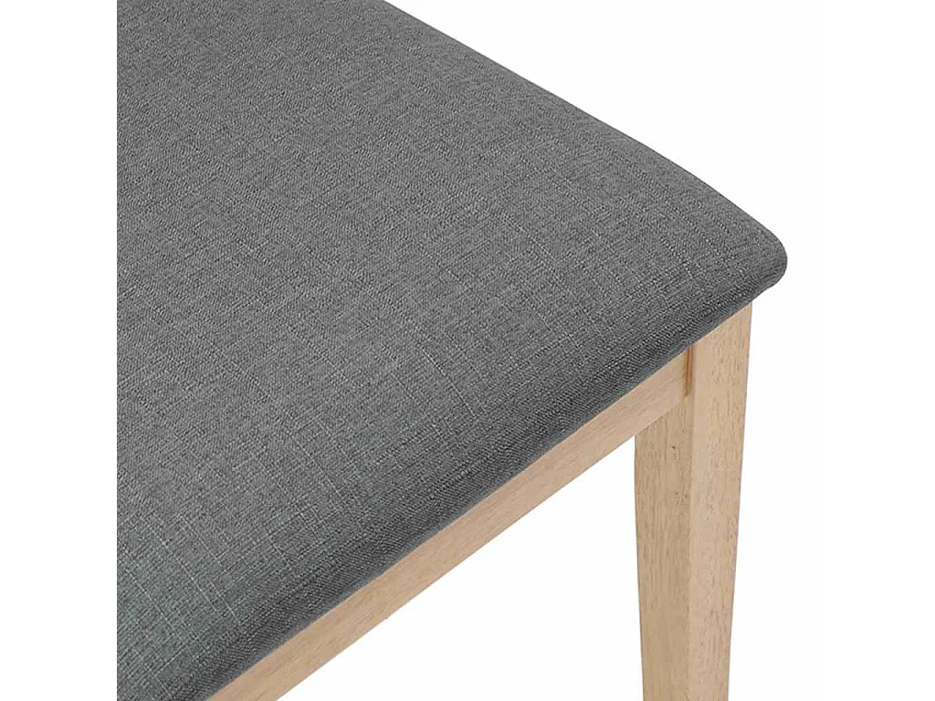 Chaises à manger coussins 2 pcs bois massif caoutchouc