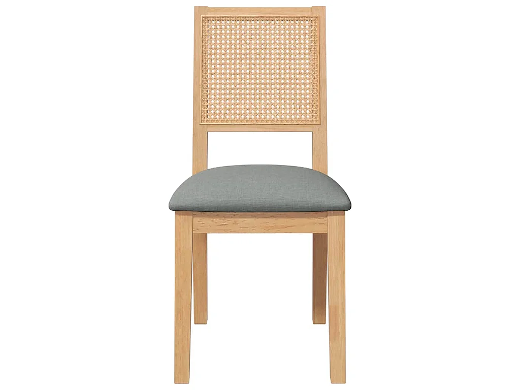 Sillas de comedor con cojines 2 uds madera maciza caucho