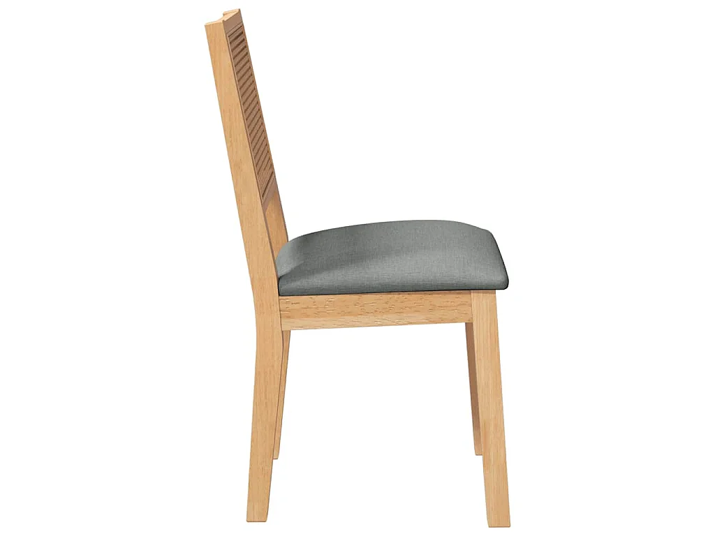 Sillas de comedor con cojines 2 uds madera maciza caucho