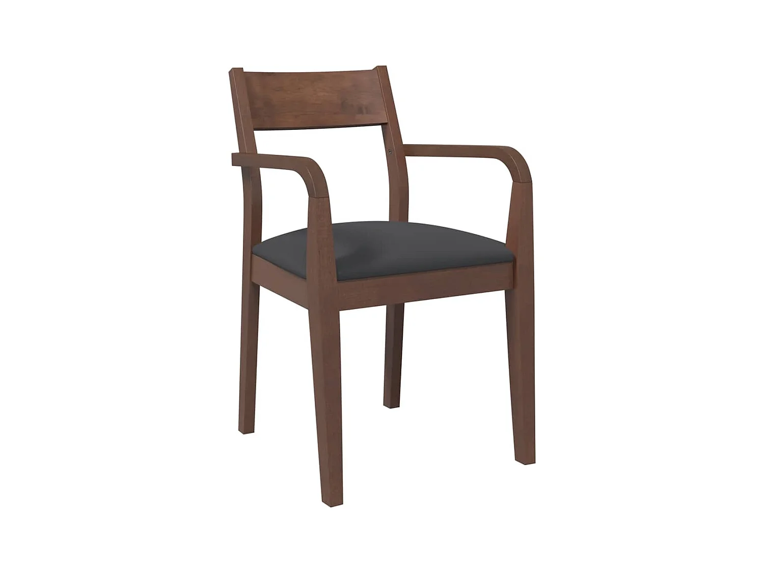 Esszimmerstühle mit Kissen 2 Stk. Braun Massivholz Gummibaum