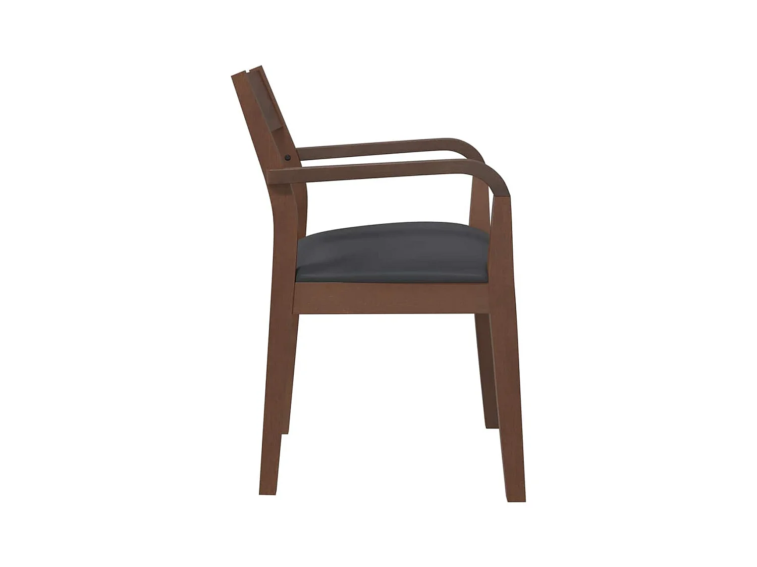 Esszimmerstühle mit Kissen 2 Stk. Braun Massivholz Gummibaum