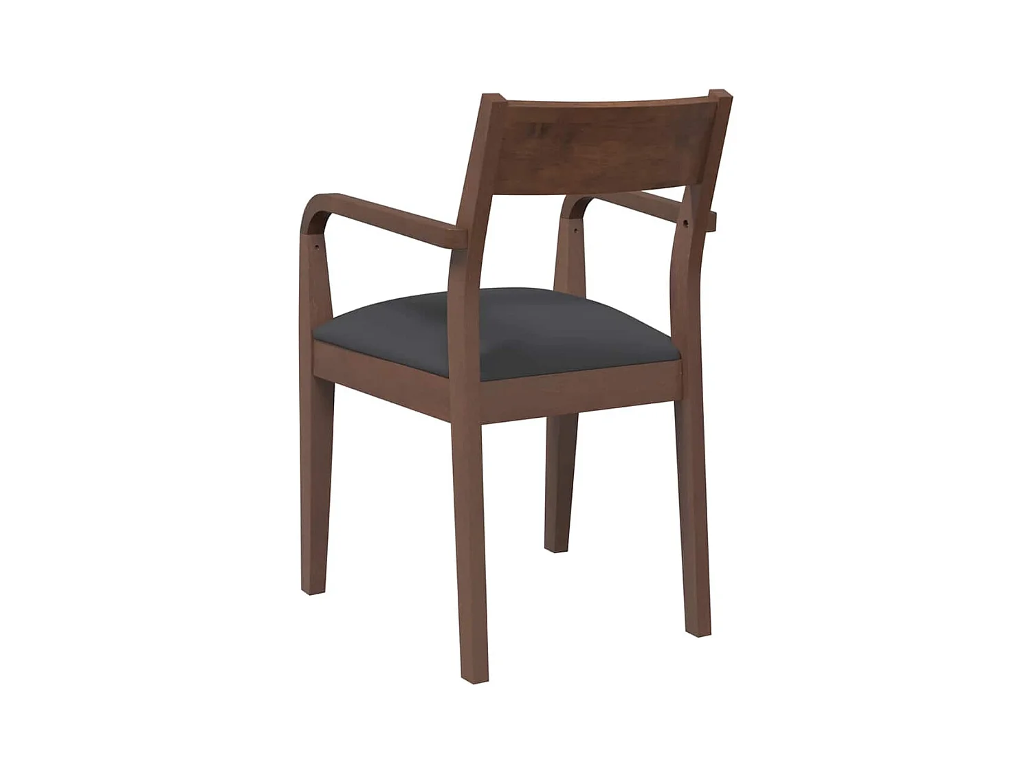 Esszimmerstühle mit Kissen 2 Stk. Braun Massivholz Gummibaum