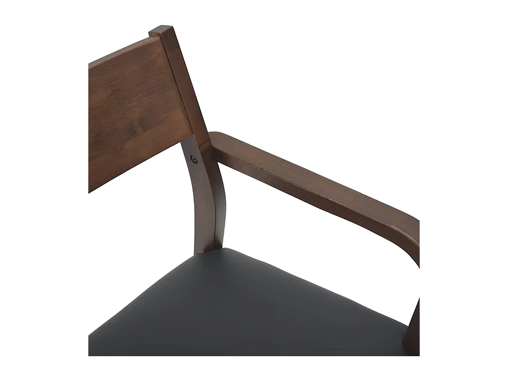 Esszimmerstühle mit Kissen 2 Stk. Braun Massivholz Gummibaum