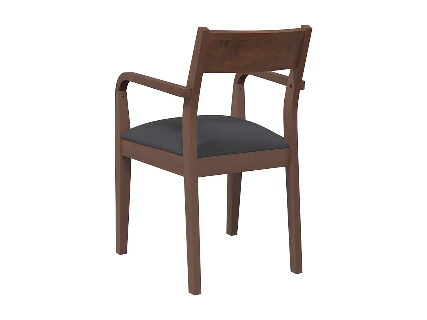 Eetkamerstoelen met kussens 2 st massief hout rubber bruin