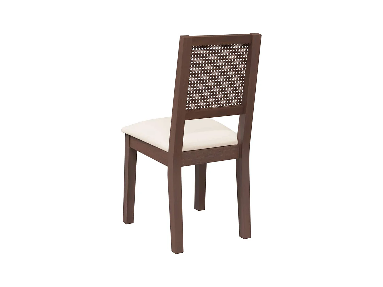 Chaises à manger coussins 2 pcs marron bois massif caoutchouc