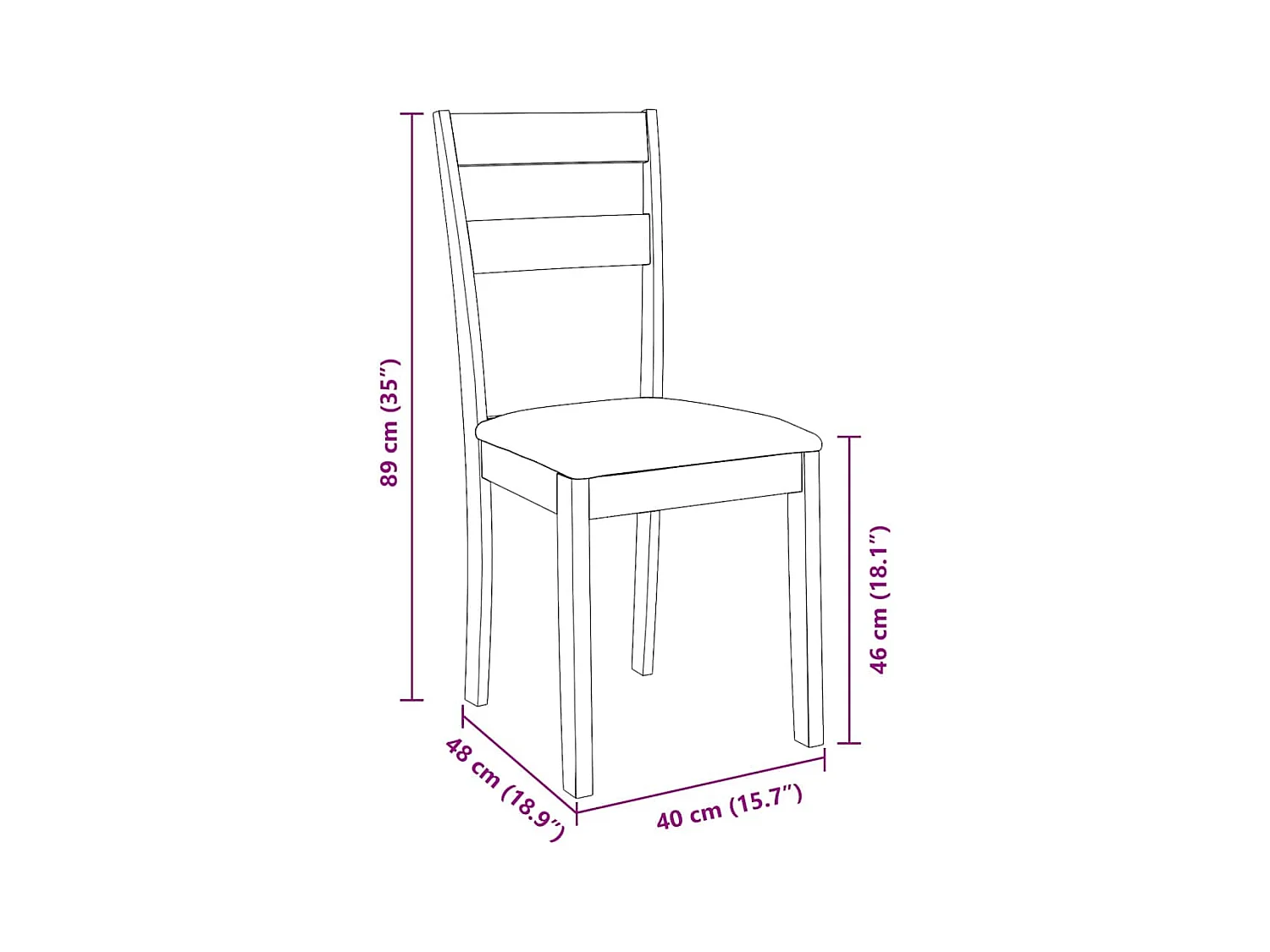 Esszimmerstühle mit Kissen 2 Stk. Braun Massivholz Gummibaum