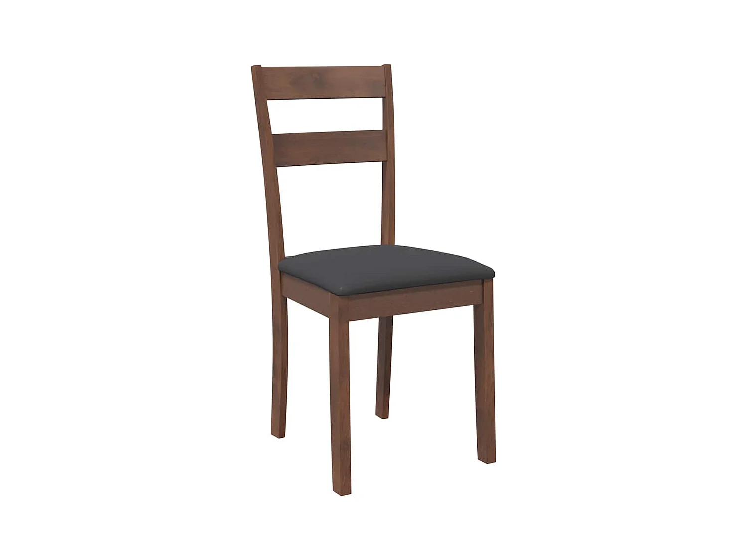 Esszimmerstühle mit Kissen 2 Stk. Braun Massivholz Gummibaum