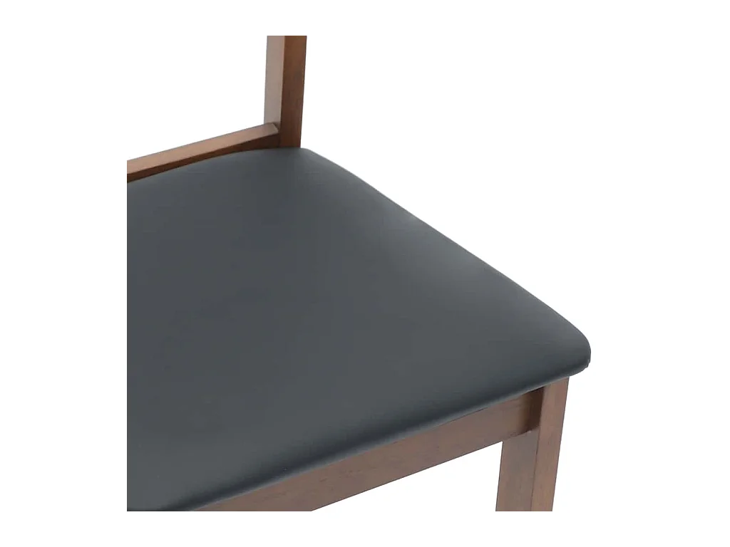 Esszimmerstühle mit Kissen 2 Stk. Braun Massivholz Gummibaum