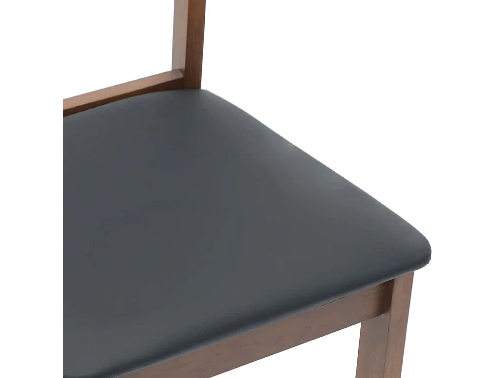 Sillas de comedor con cojines 2 uds madera maciza marrón caucho