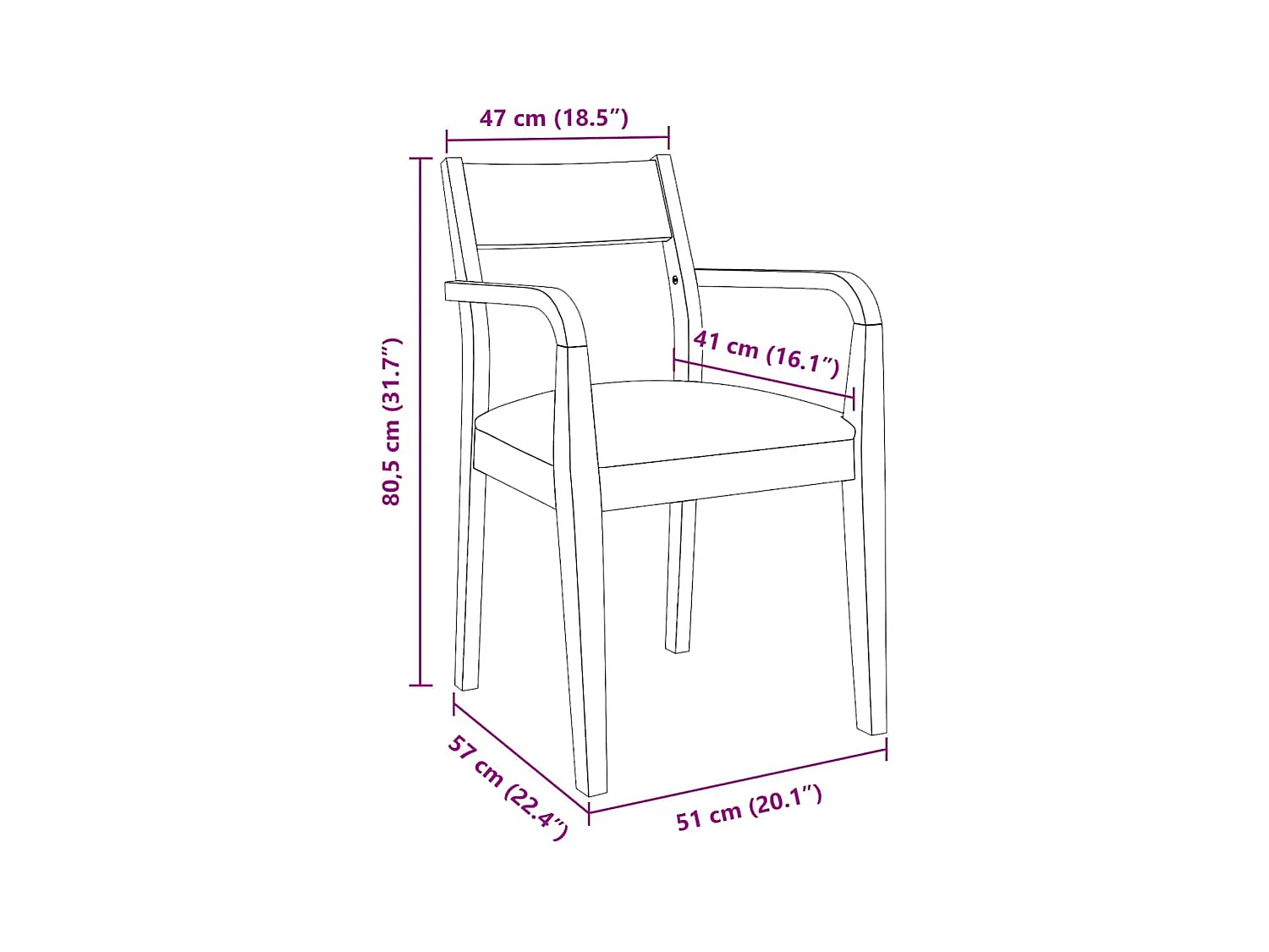 Esszimmerstühle mit Kissen 2 Stk. Natur Massivholz Gummibaum