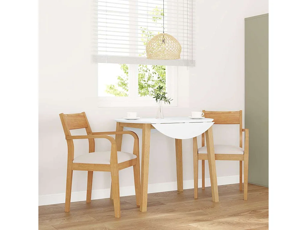 Sillas de comedor con cojines 2uds madera maciza natural caucho