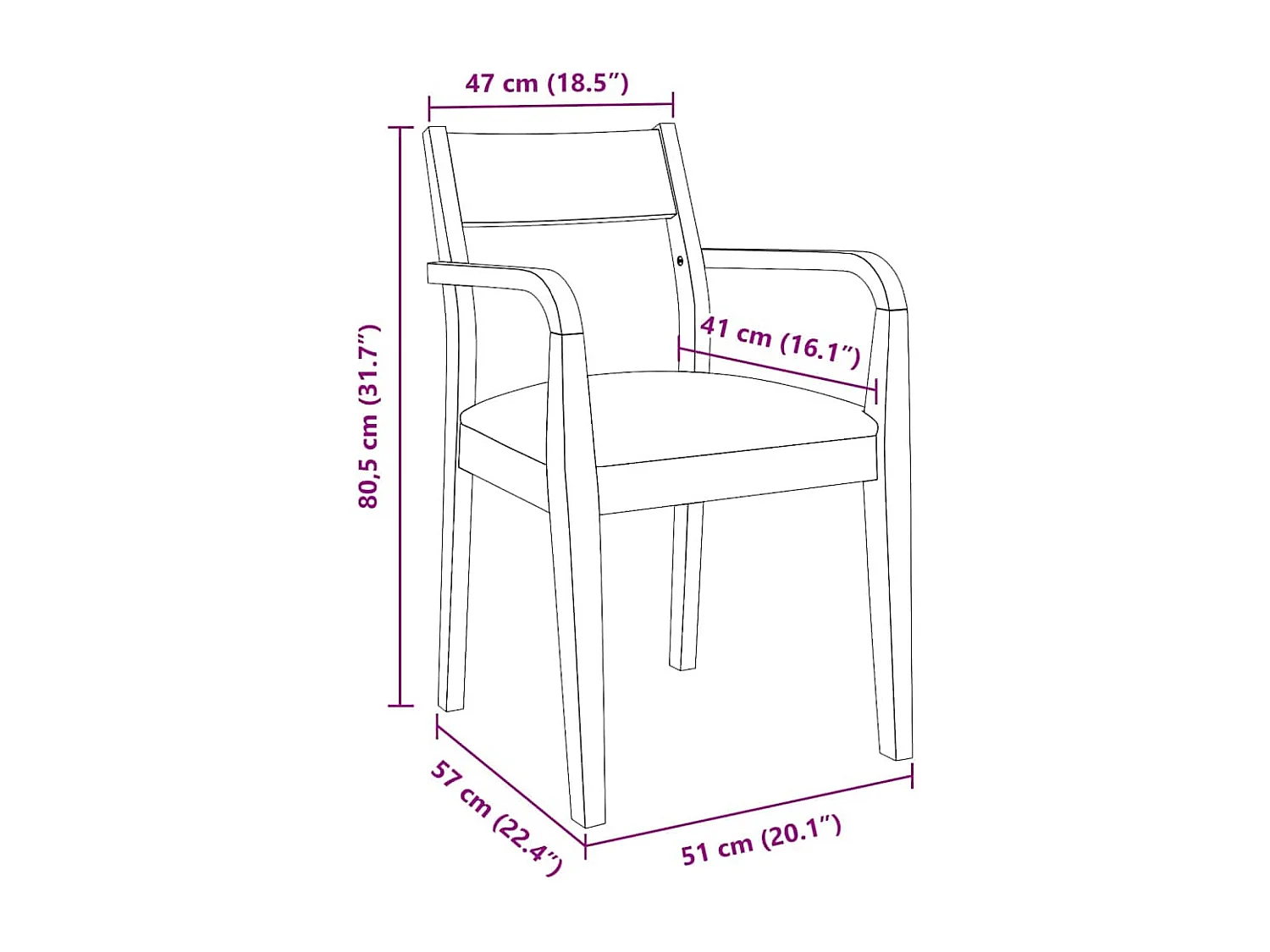 Sillas de comedor con cojines 2uds madera maciza natural caucho