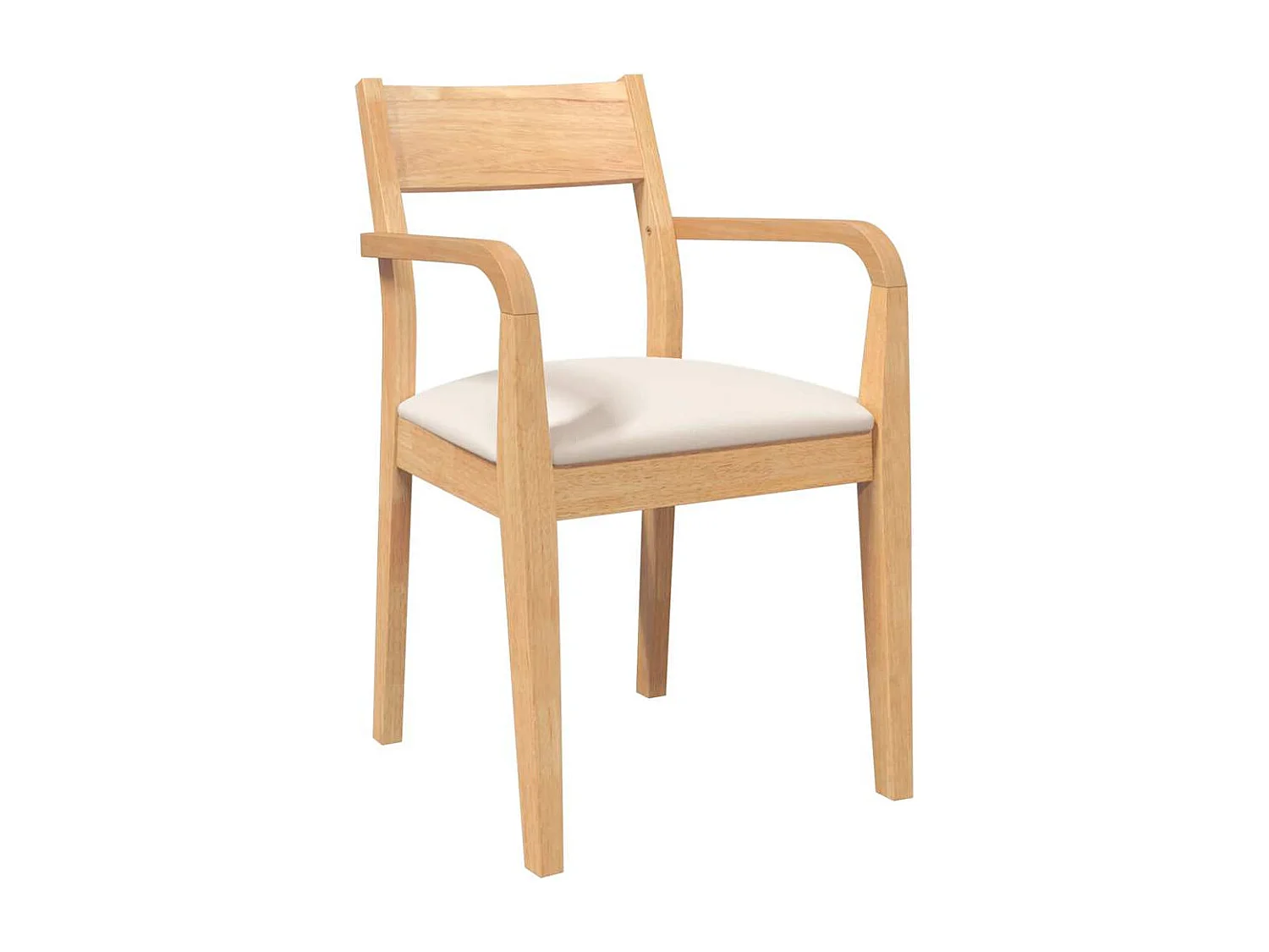 Sillas de comedor con cojines 2uds madera maciza natural caucho