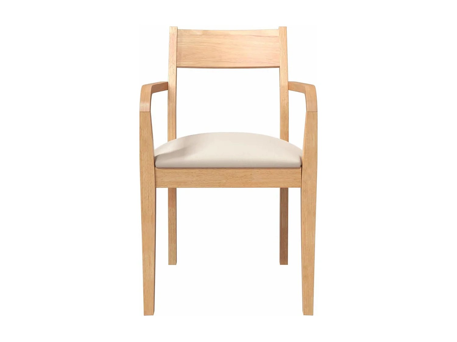 Sillas de comedor con cojines 2uds madera maciza natural caucho