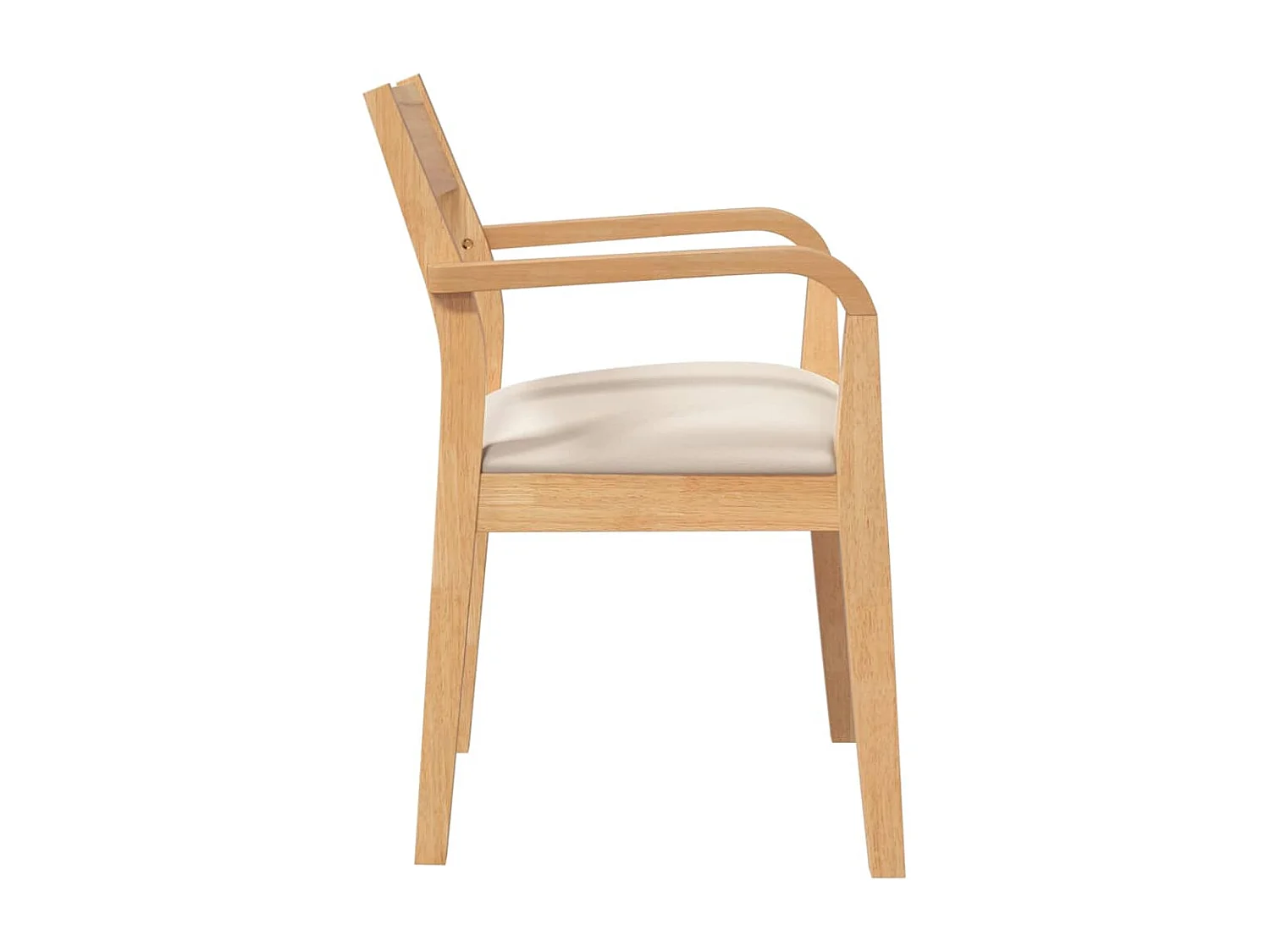 Sillas de comedor con cojines 2uds madera maciza natural caucho