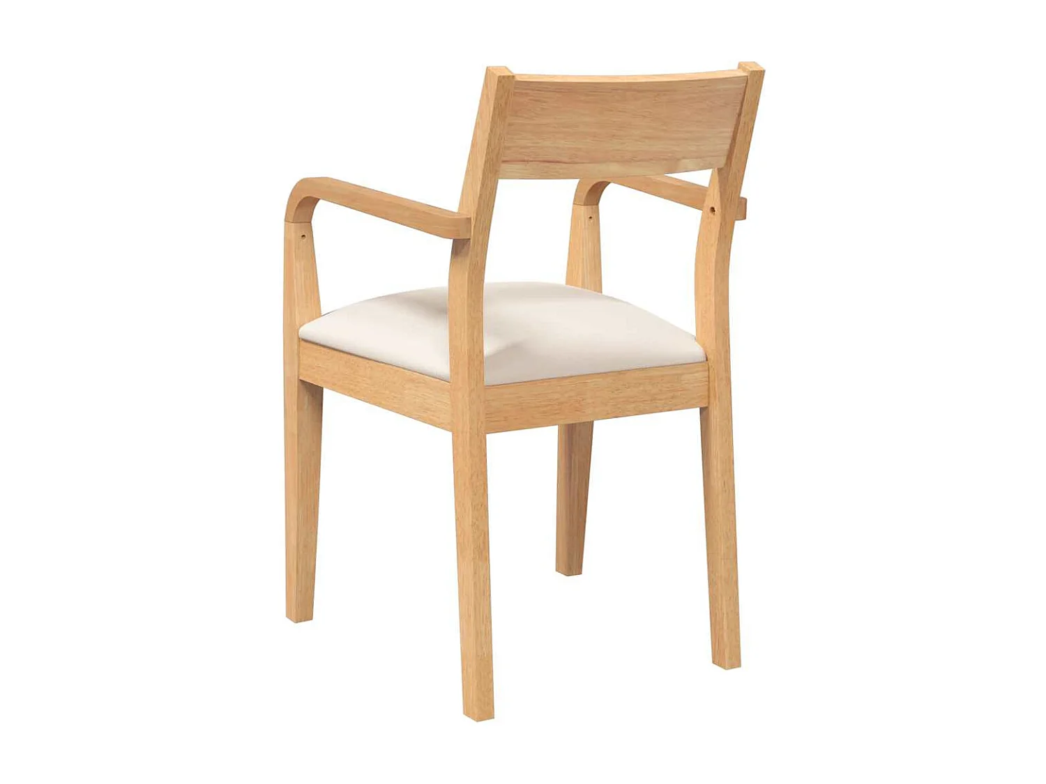 Sillas de comedor con cojines 2uds madera maciza natural caucho