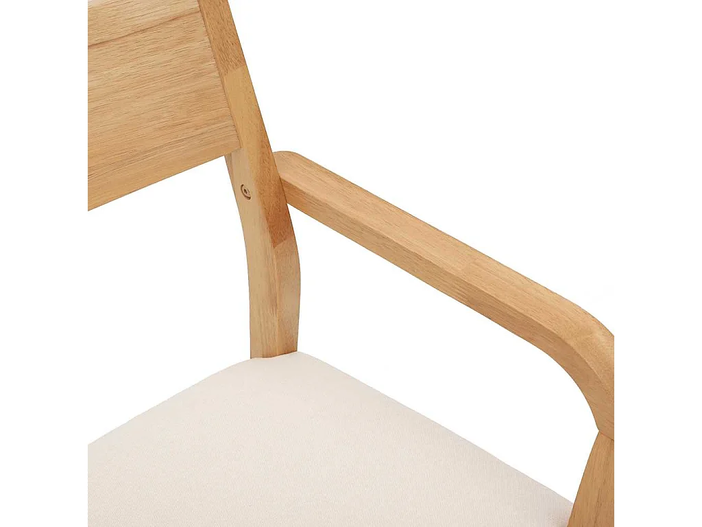 Sillas de comedor con cojines 2uds madera maciza natural caucho