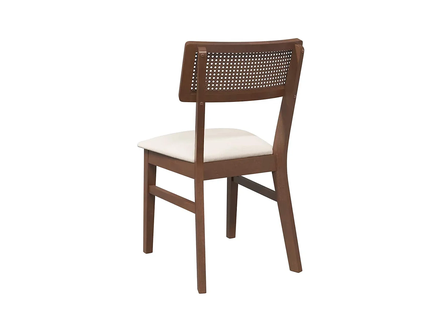 Eetkamerstoelen met kussens 2 st massief hout rubber bruin