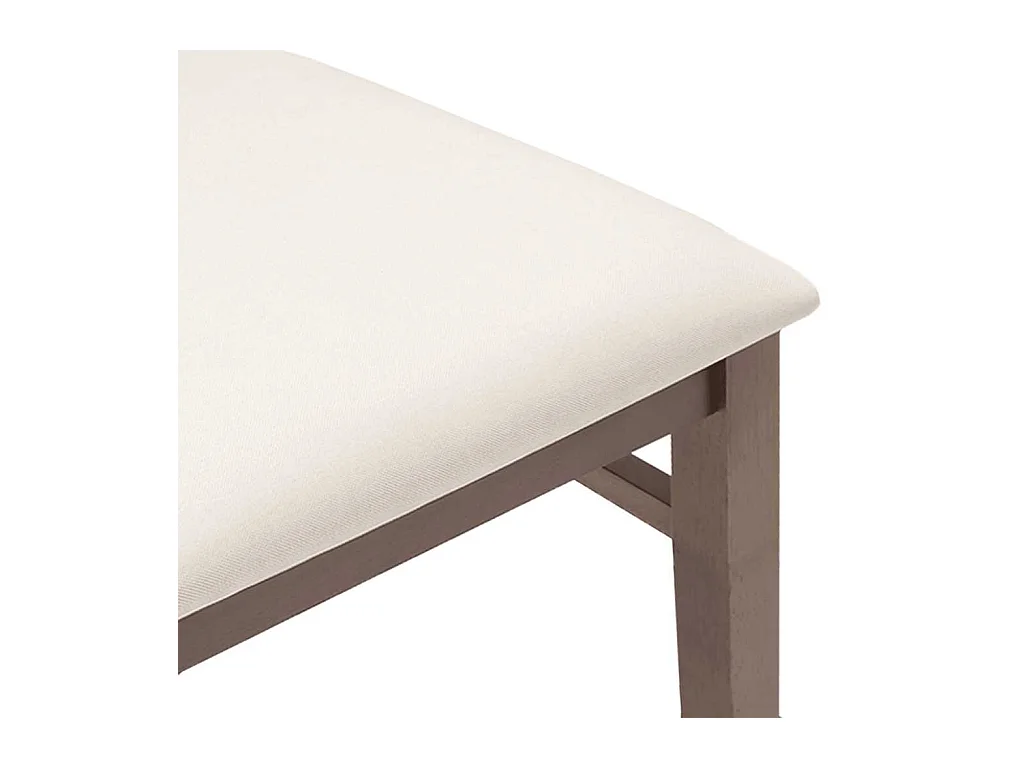 Eetkamerstoelen met kussens 2 st massief hout rubber bruin