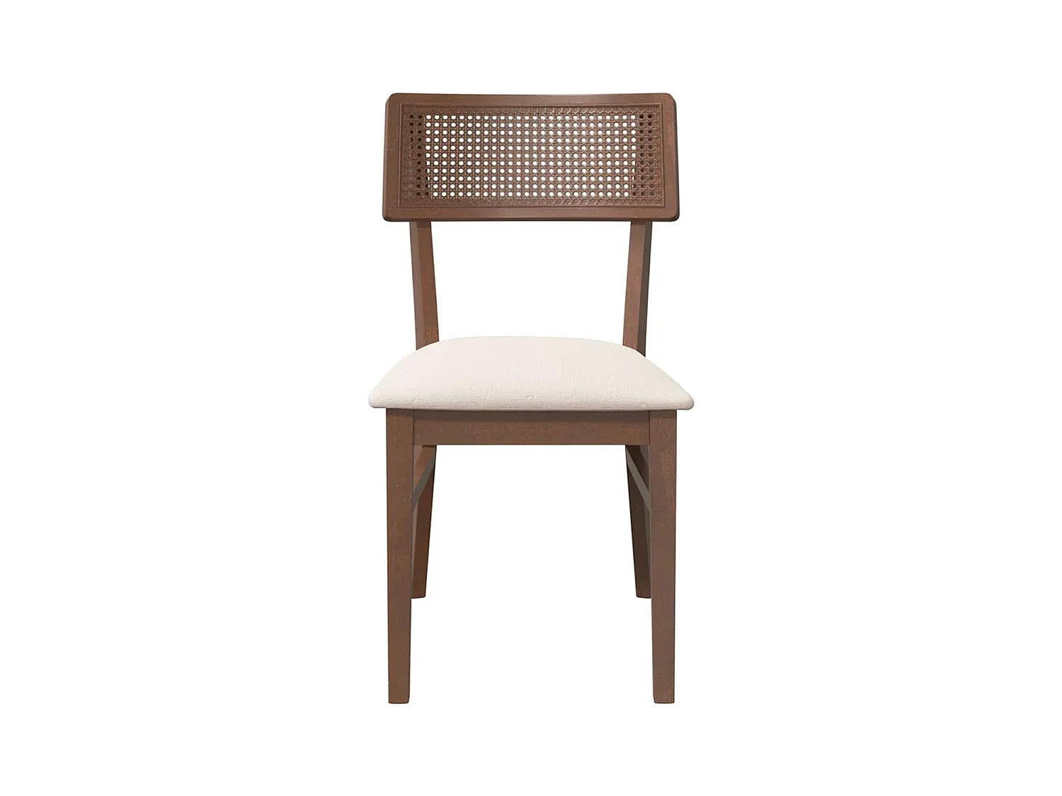Pack de 2 sillas de comedor Frank asiento acolchado marrón