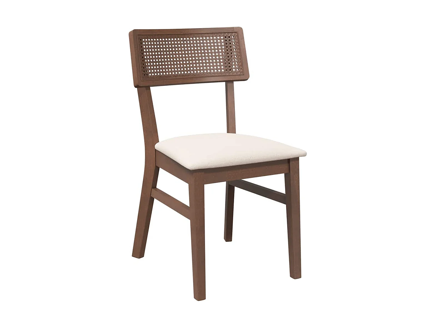 Sillas de comedor con cojines 2 uds madera maciza marrón caucho