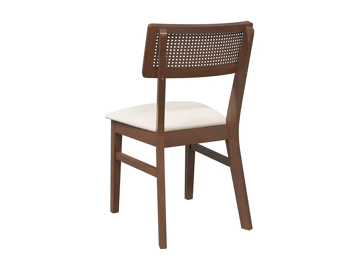 Sillas de comedor con cojines 2 uds madera maciza marrón caucho