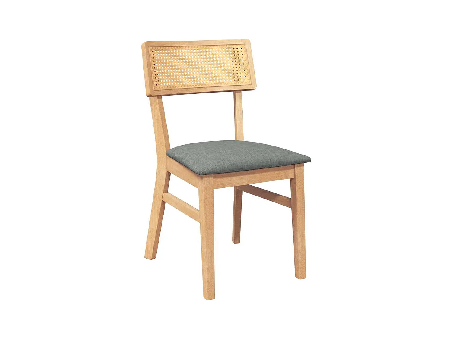 Sillas de comedor con cojines 2 uds madera maciza caucho