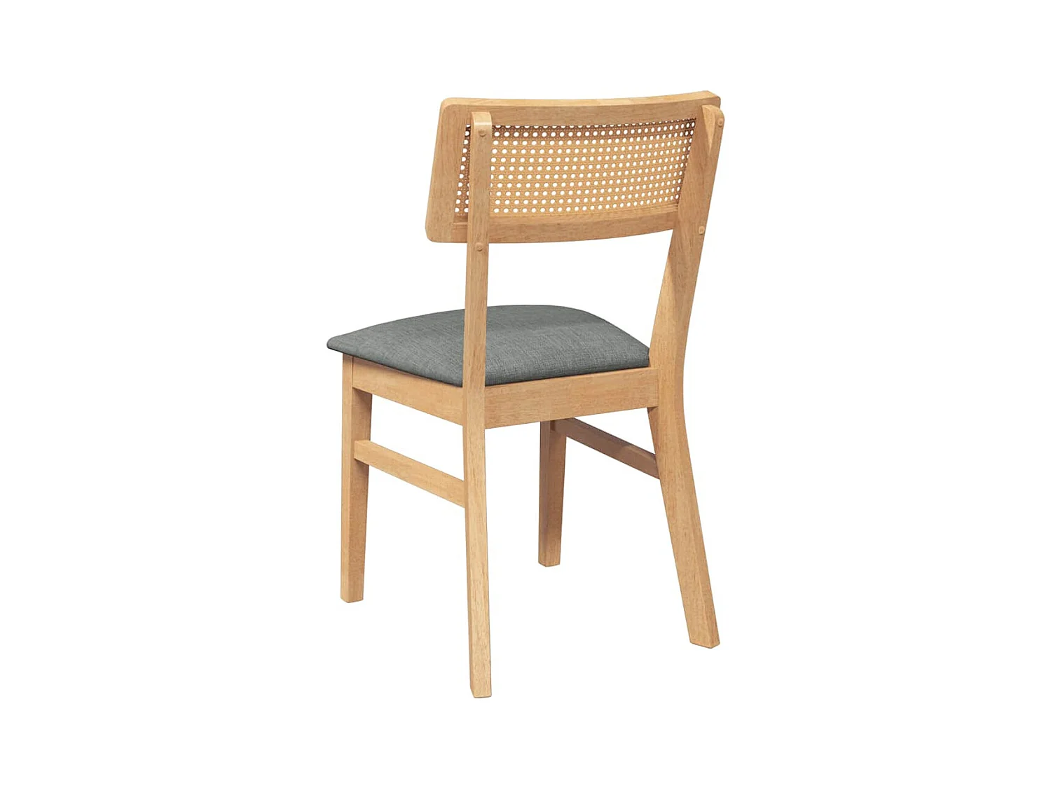 Sillas de comedor con cojines 2 uds madera maciza caucho