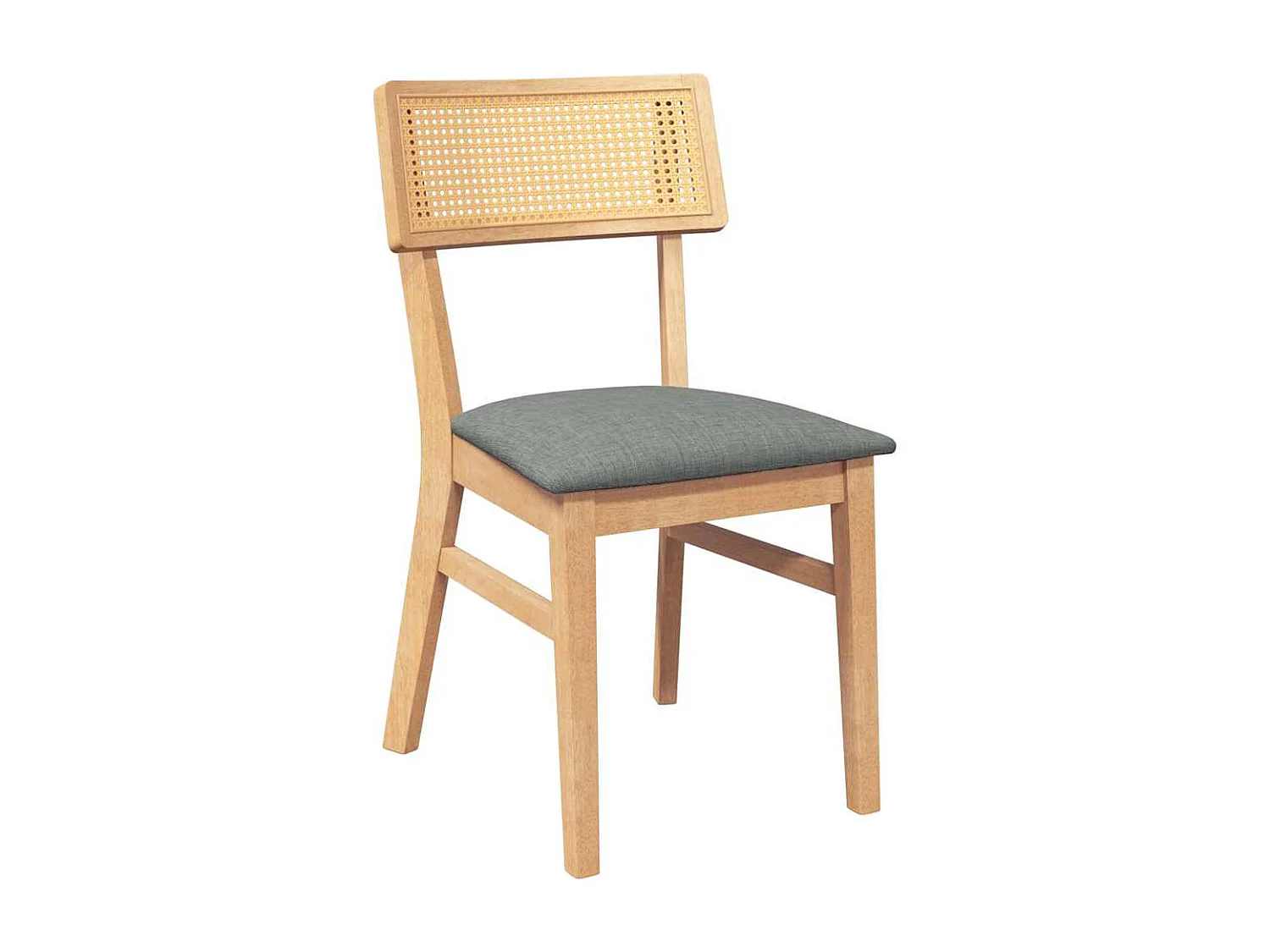 Chaises à manger coussins 2 pcs bois massif caoutchouc