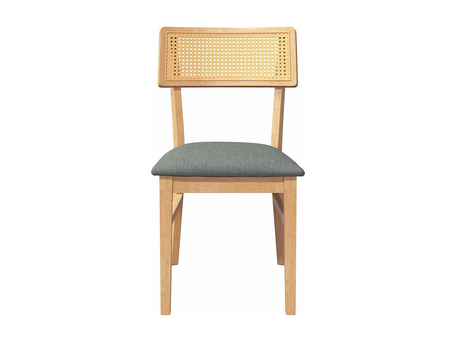 Chaises à manger coussins 2 pcs bois massif caoutchouc