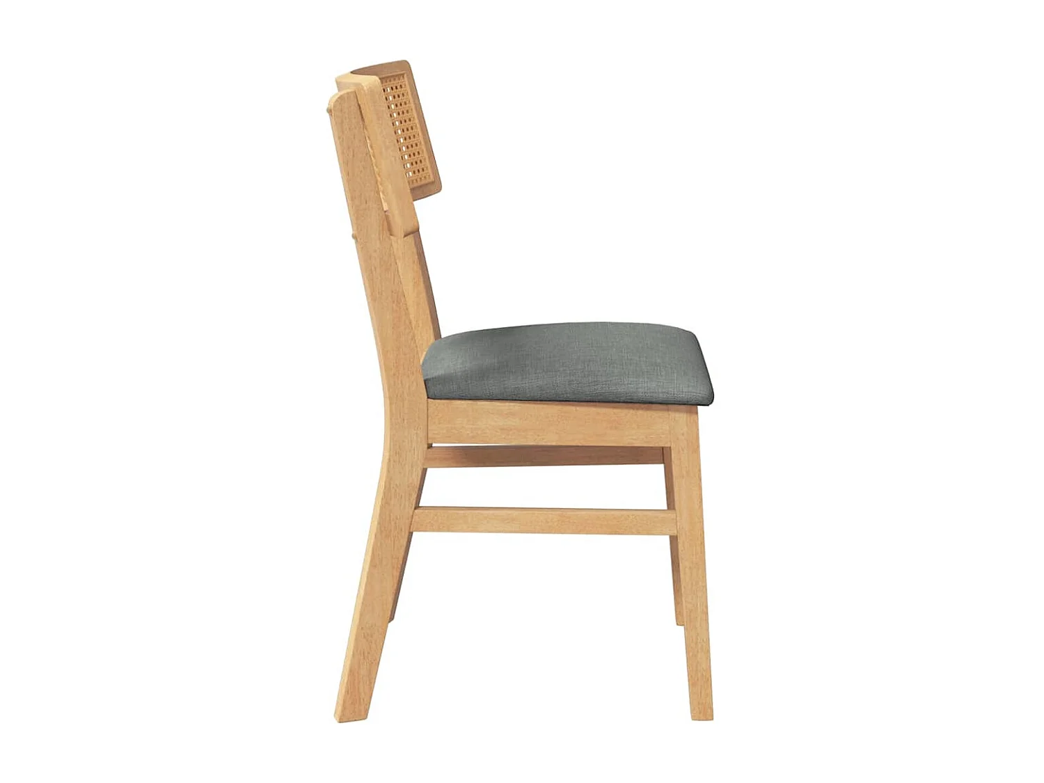 Chaises à manger coussins 2 pcs bois massif caoutchouc