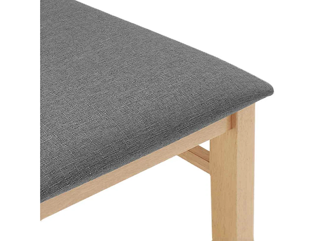 Chaises à manger coussins 2 pcs bois massif caoutchouc