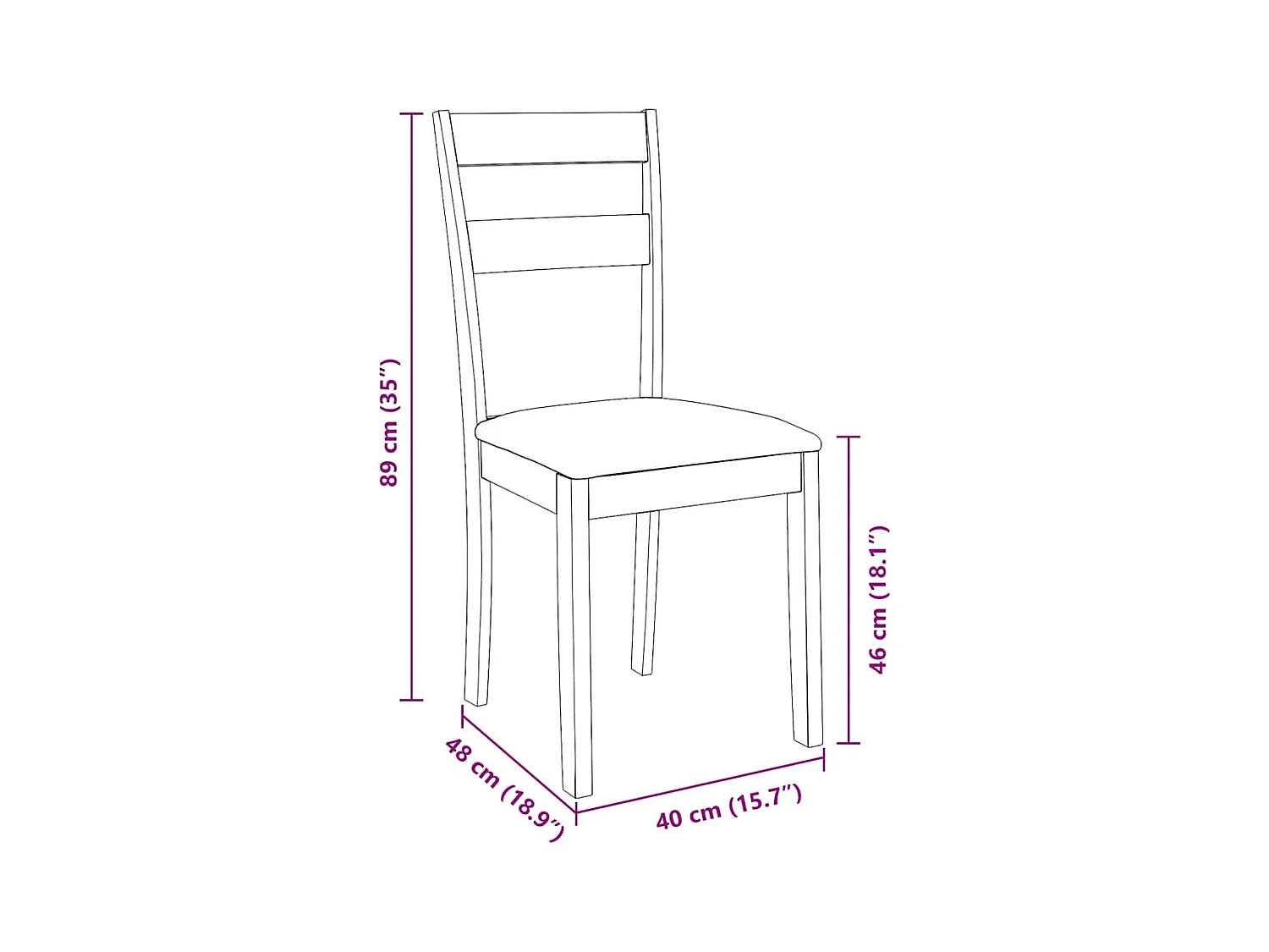 Esszimmerstühle mit Kissen 2 Stk. Weiß Massivholz Gummibaum