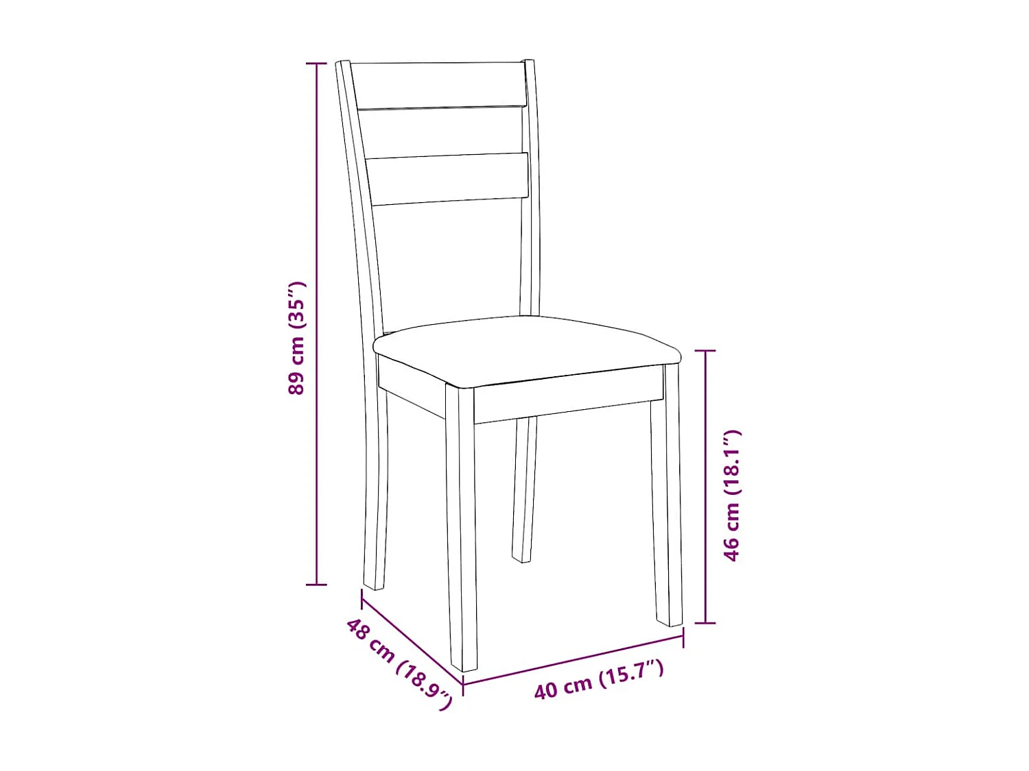 Sillas de comedor con cojines 2uds madera maciza blanco caucho