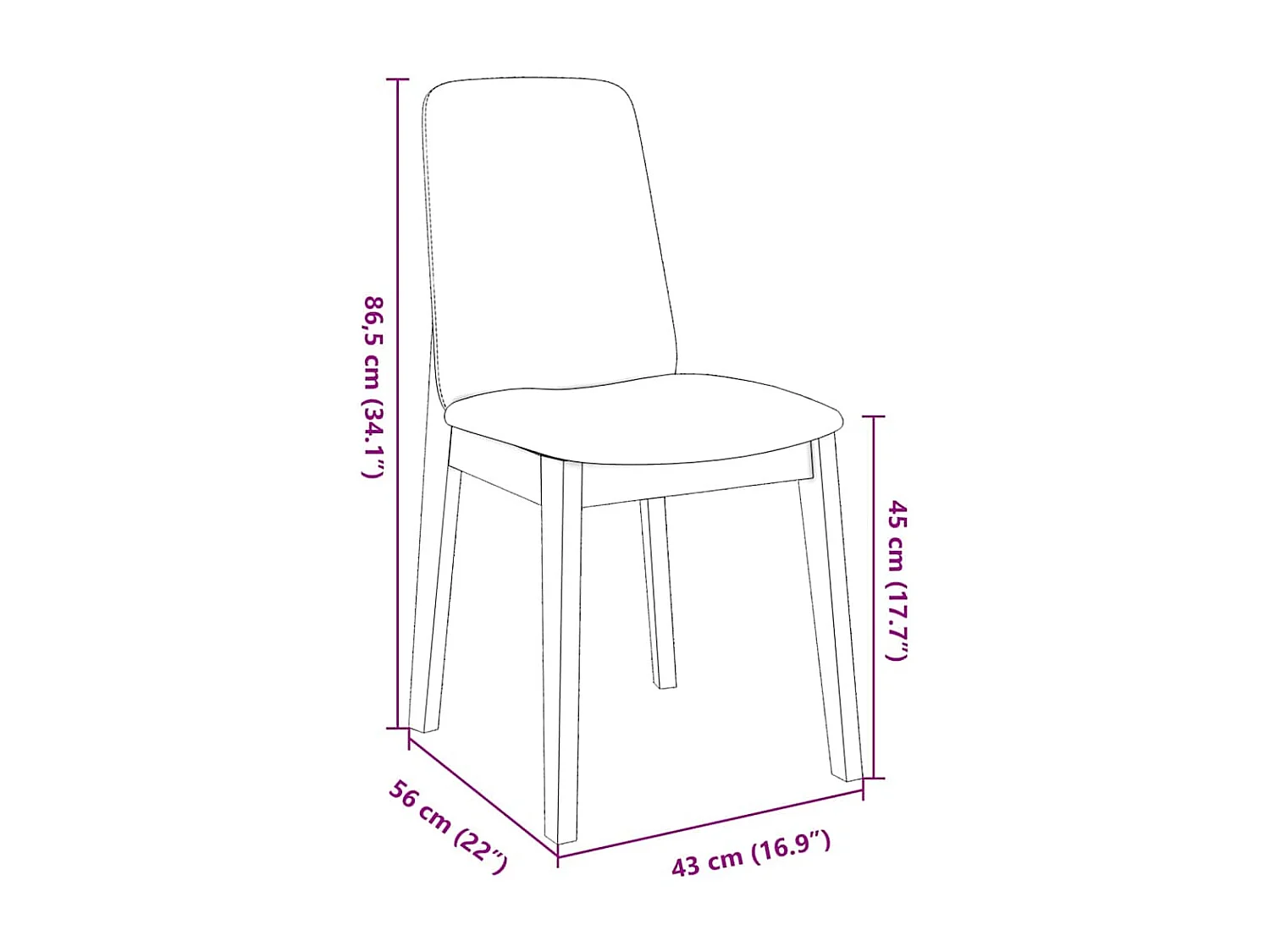 Sillas de comedor con cojines 2 uds madera maciza caucho