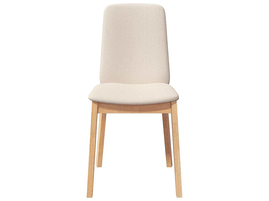 Sedie da Pranzo con Cuscini 2 pz in Legno Massello di Hevea