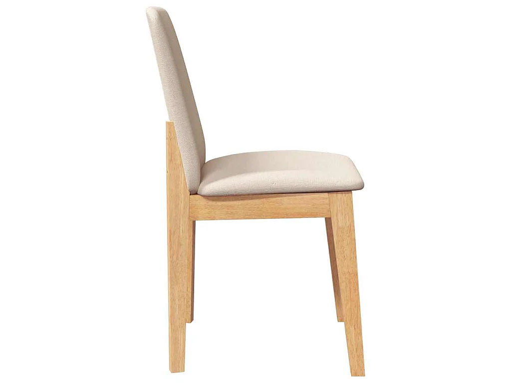 Sedie da Pranzo con Cuscini 2 pz in Legno Massello di Hevea