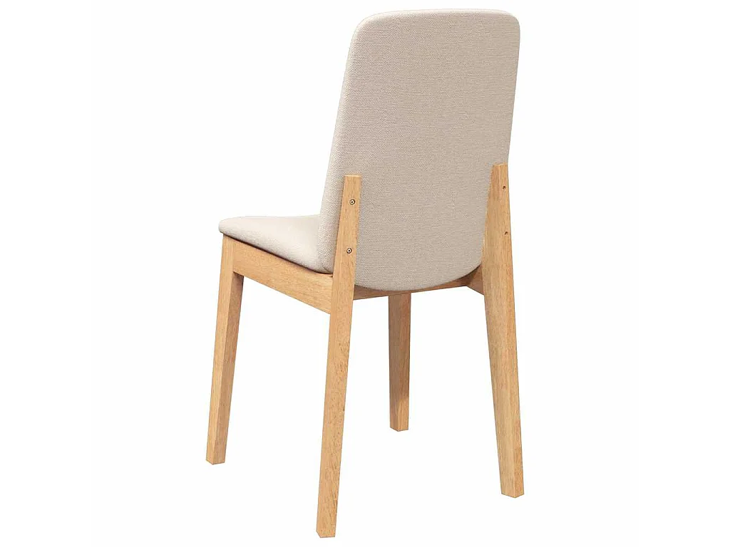 Sedie da Pranzo con Cuscini 2 pz in Legno Massello di Hevea