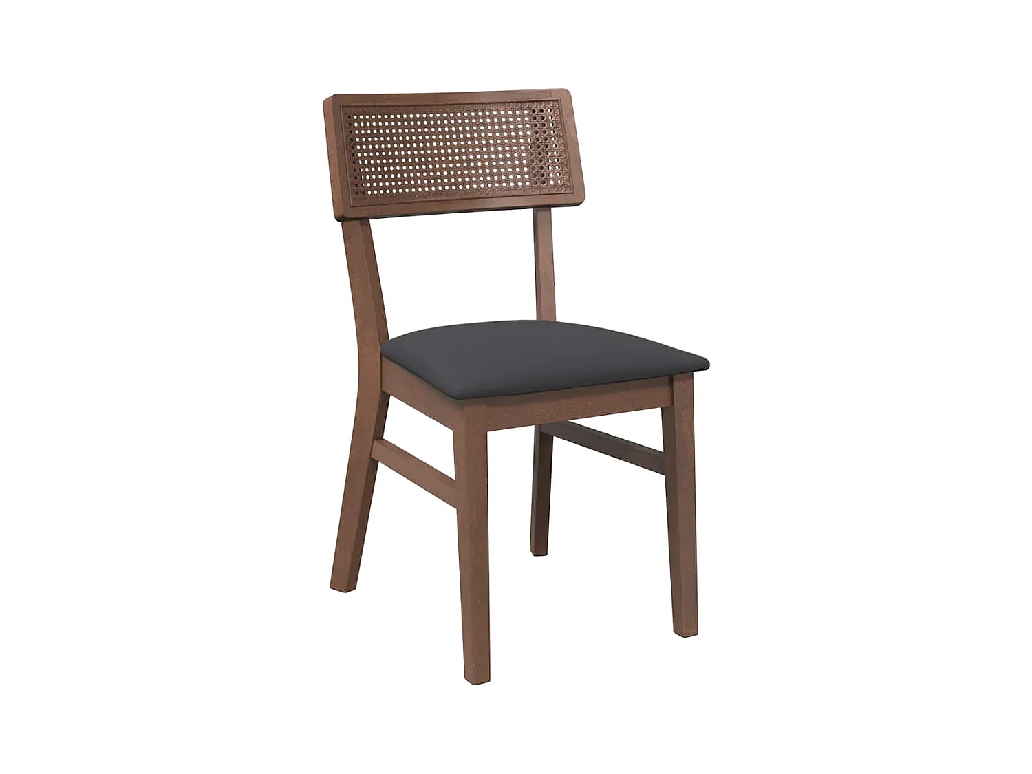 Sillas de comedor con cojines 2 uds madera maciza marrón caucho