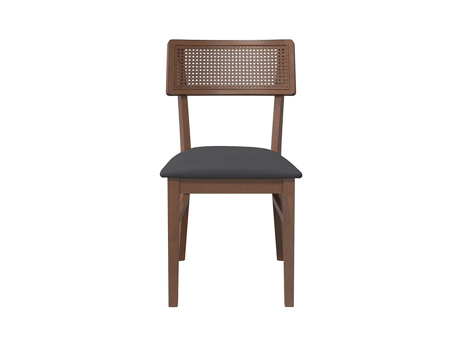 Sillas de comedor con cojines 2 uds madera maciza marrón caucho