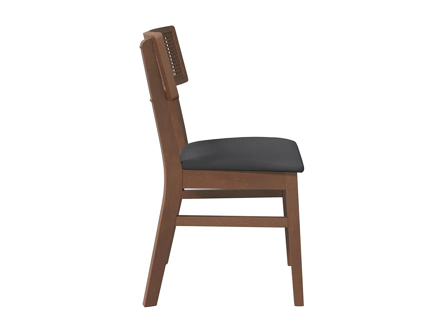 Chaises à manger coussins 2 pcs marron bois massif caoutchouc