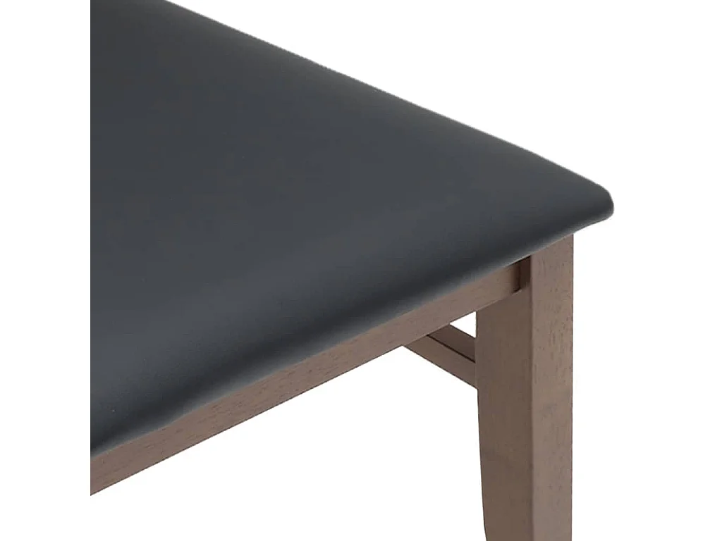 Chaises à manger coussins 2 pcs marron bois massif caoutchouc