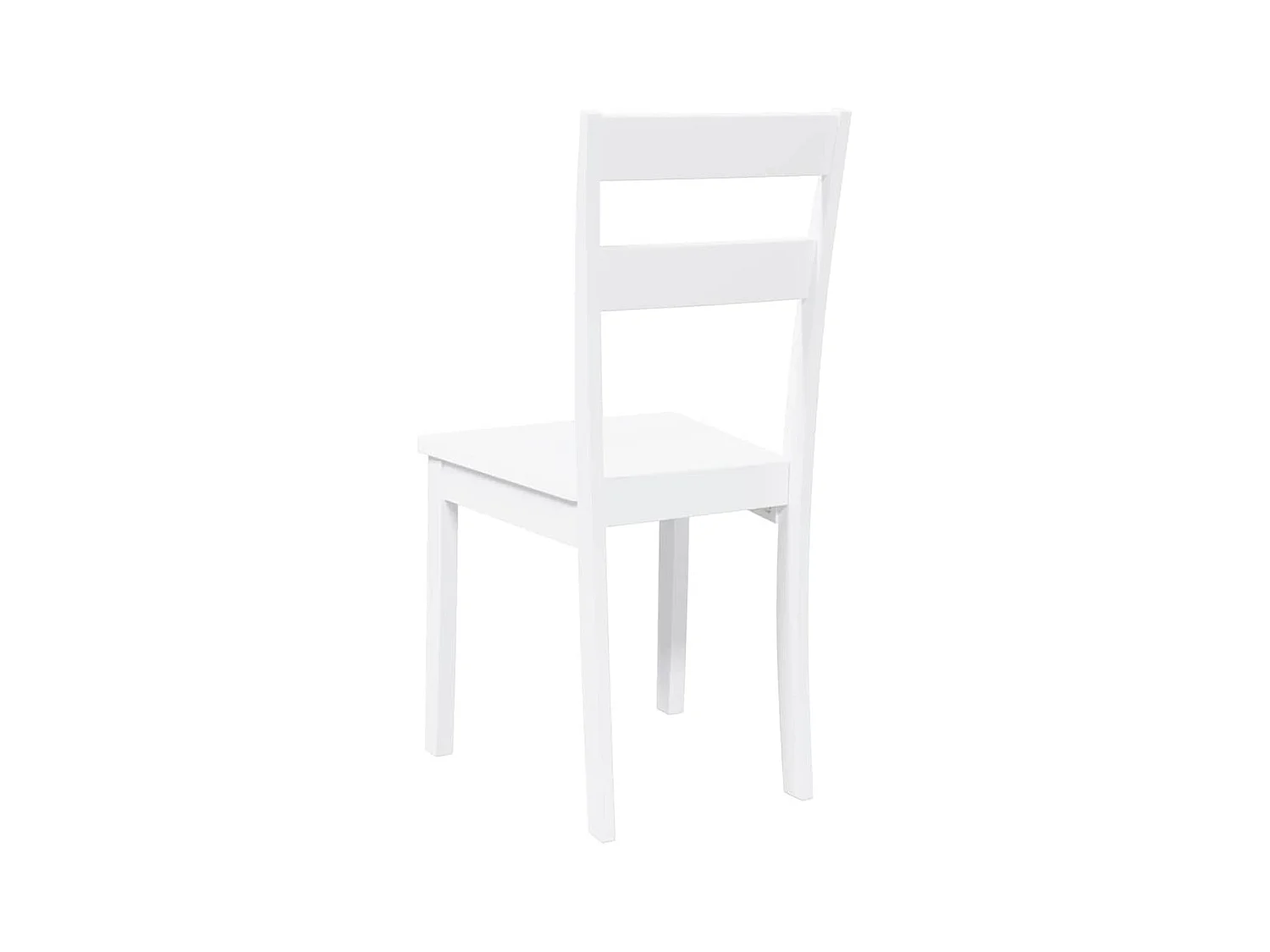 Esszimmerstühle 2 Stk. Weiß Massivholz Gummibaum