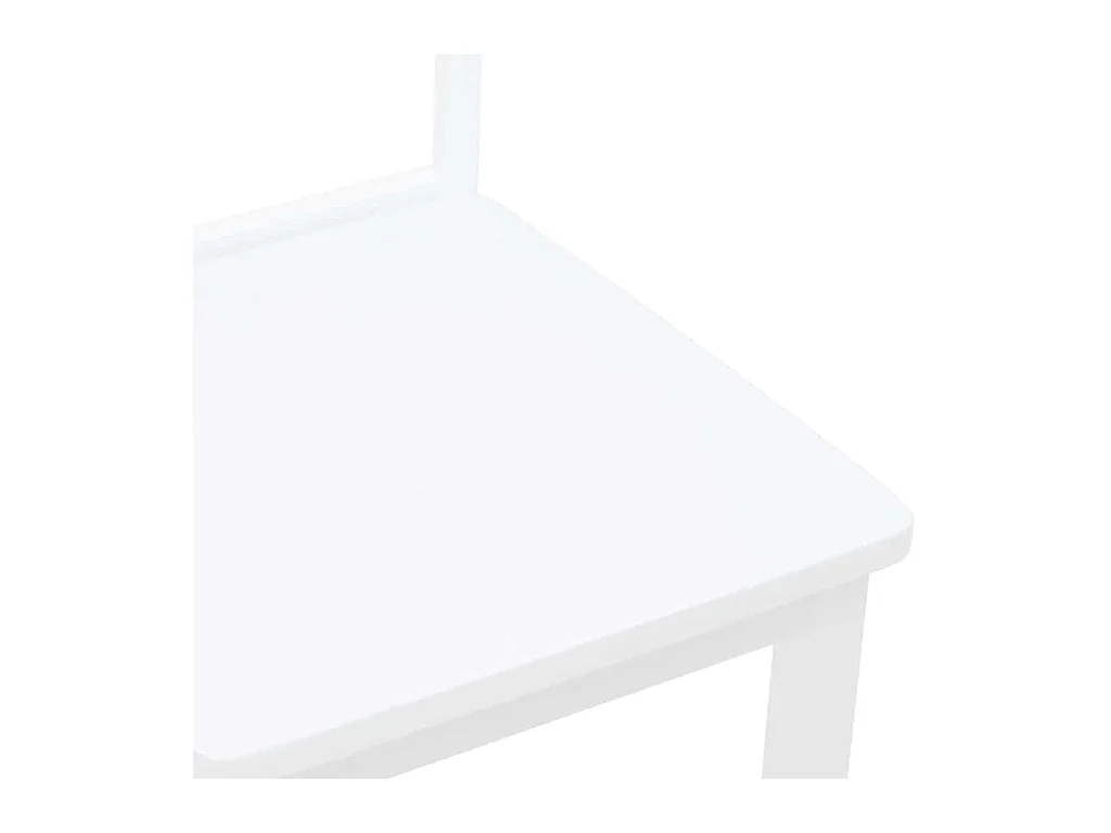 Esszimmerstühle 2 Stk. Weiß Massivholz Gummibaum