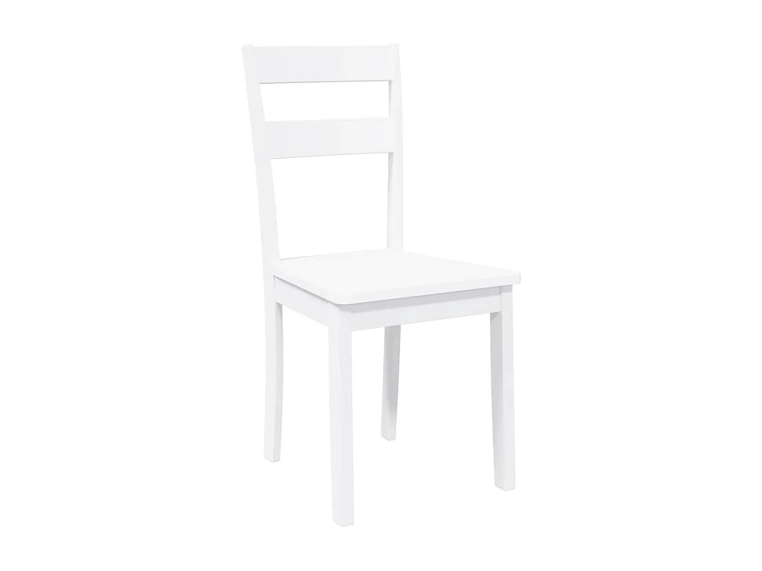 Eetkamerstoelen 2 st massief hout rubber wit